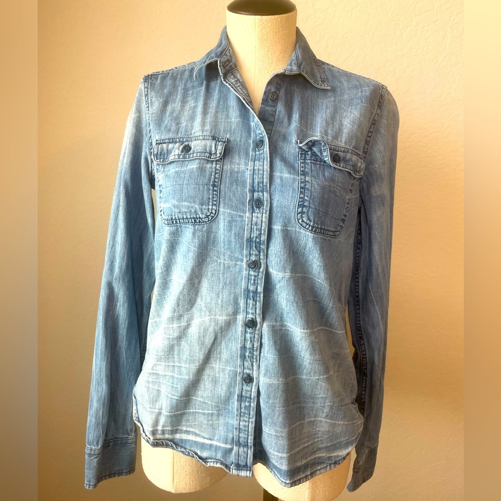 American Eagle Button Down Jean Shirt